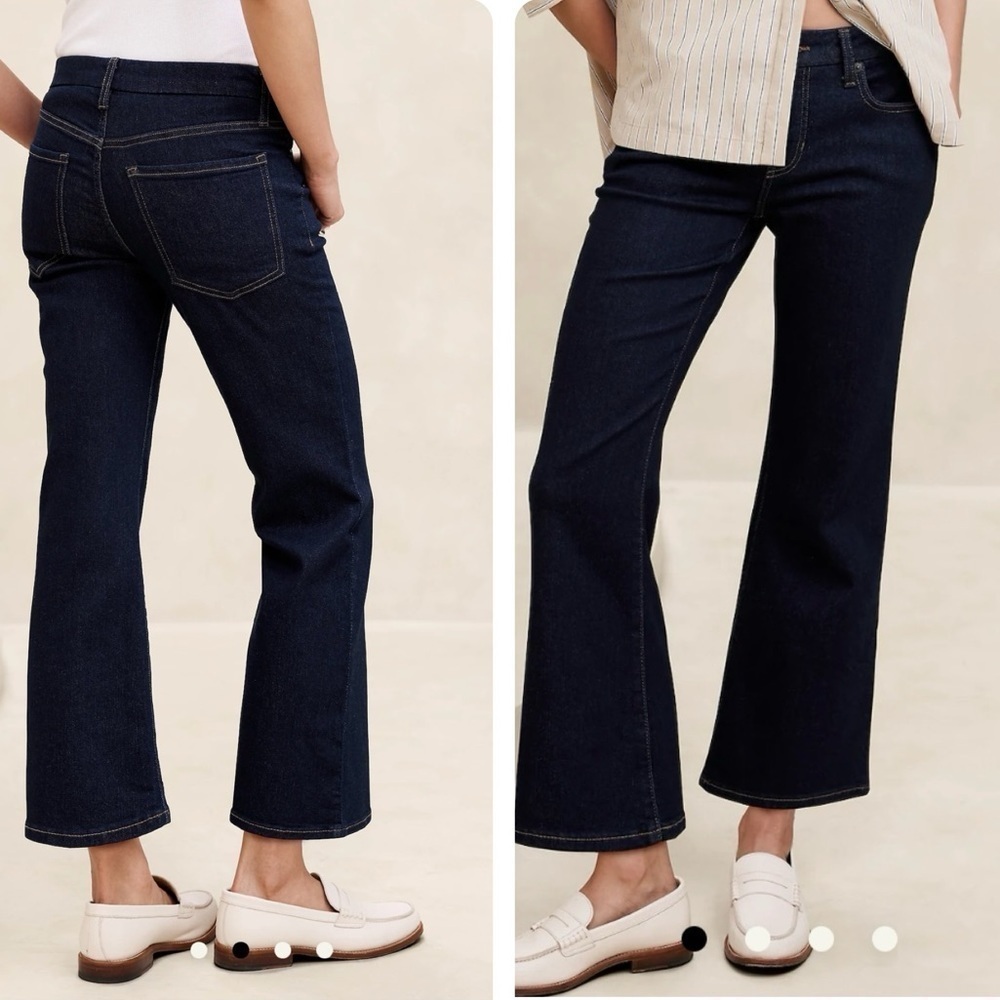 Y2K Banana Republic Urban Boot cut Womens Size 4 Blue Jean Low Rise Dark Wash